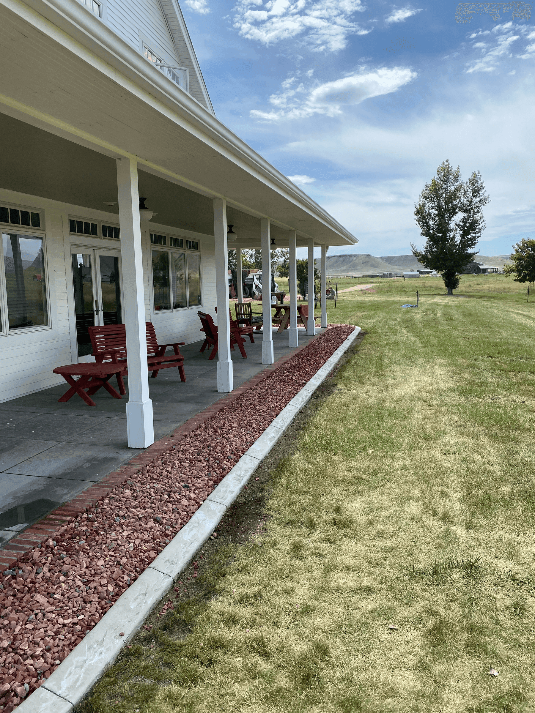 Concrete Curbing & Rock Bed